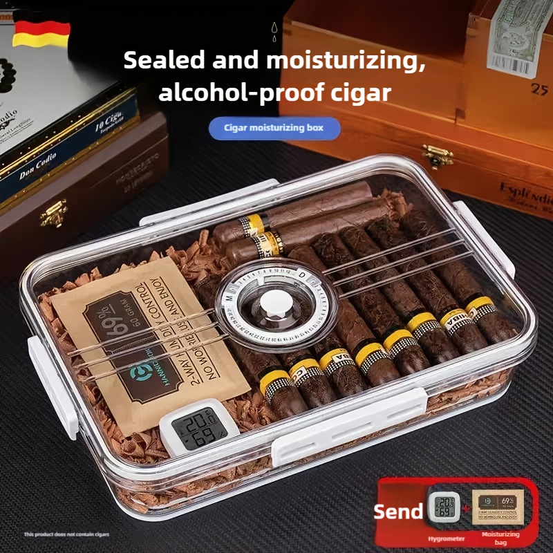 Home Fragrance Maple Walnut - Humidor na cygara z przezroczystą obudową,
