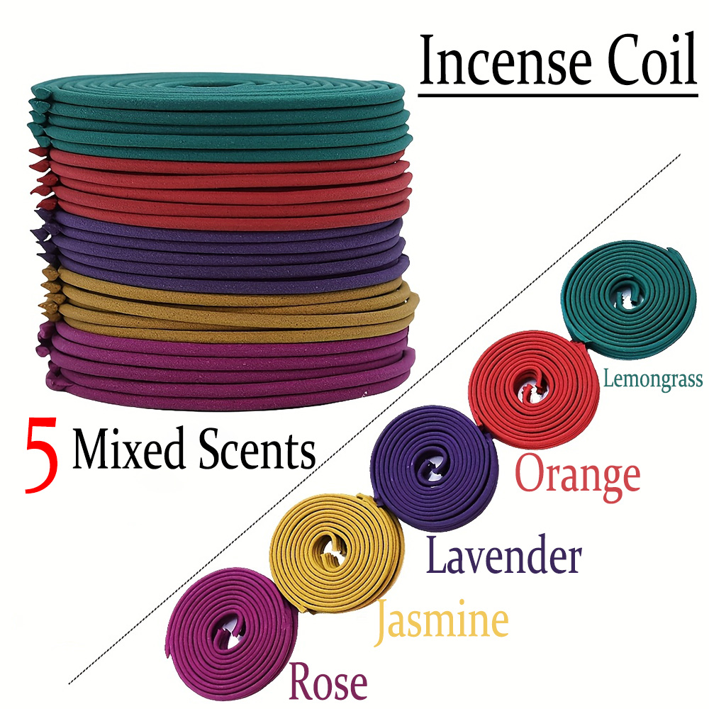 Quality Home Fragrance - Wysokiej jakości klasyczny zestaw kadzideł spiralnych,